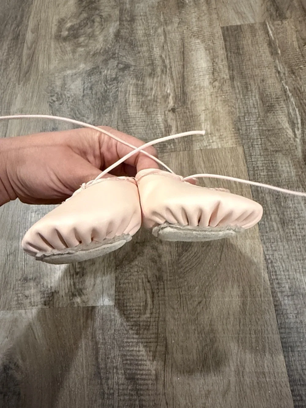 Danskin Pale Pink Kids Ballet Flats with Tie